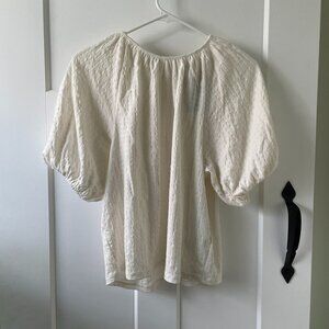 H&M Cream Textured Women's Top